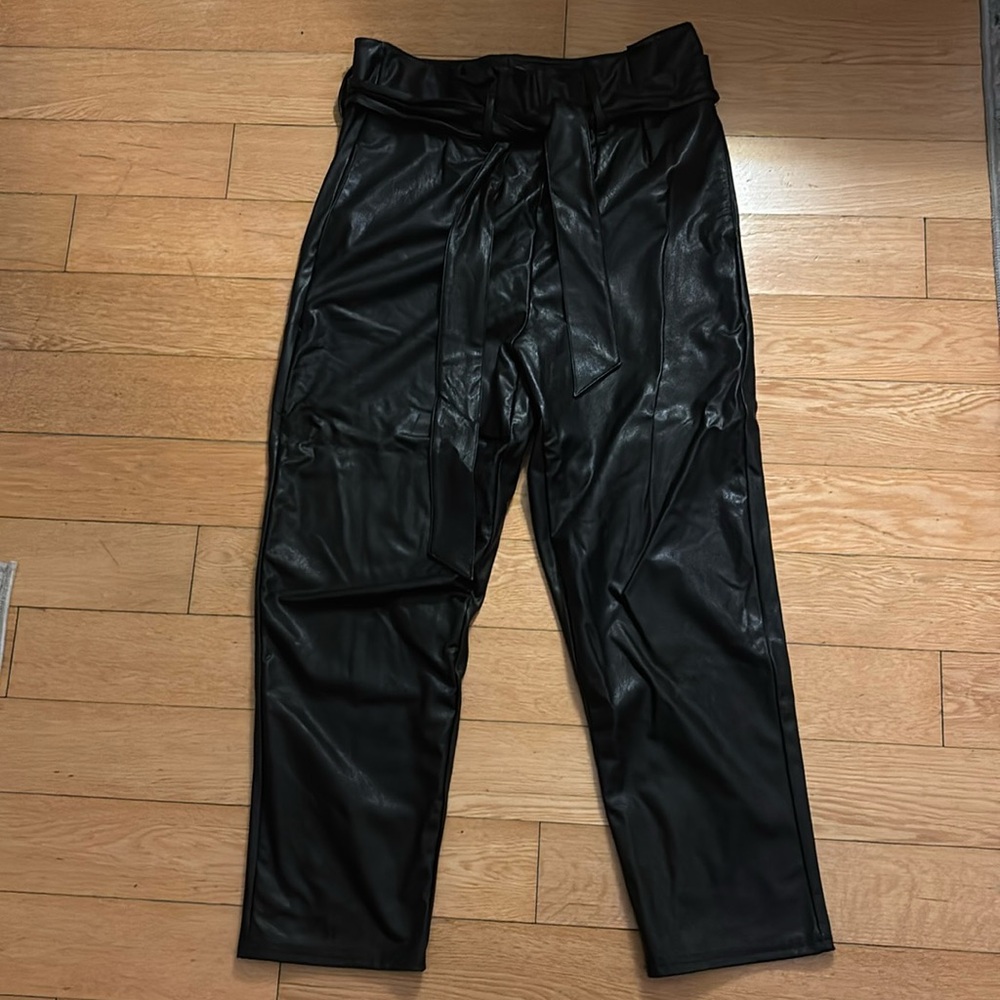 Commando faux leather paper bag pants